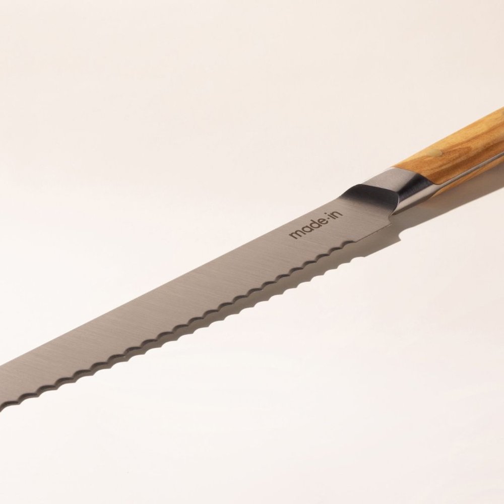 Bread Knife Olive Wood · 9"